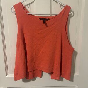 Orange BCBGMaxazria Split Back Sleeveless Crop Top Size Medium